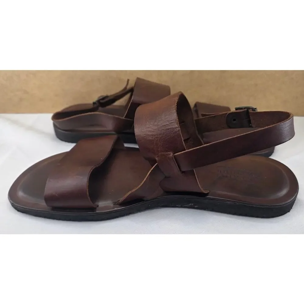 Mercanti Fiorentini Men's Double Strap Leather Sandals Size 12